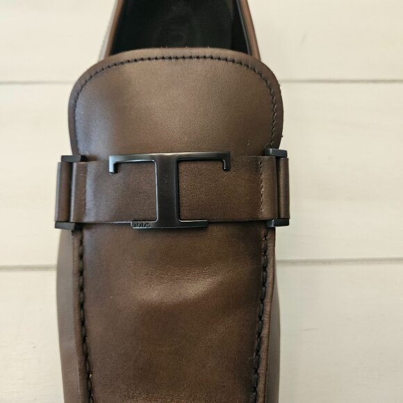 Tod's T Timeless Brown Calf Leather Loafers - Size 11 US/10 UK - Picture 9 of 12